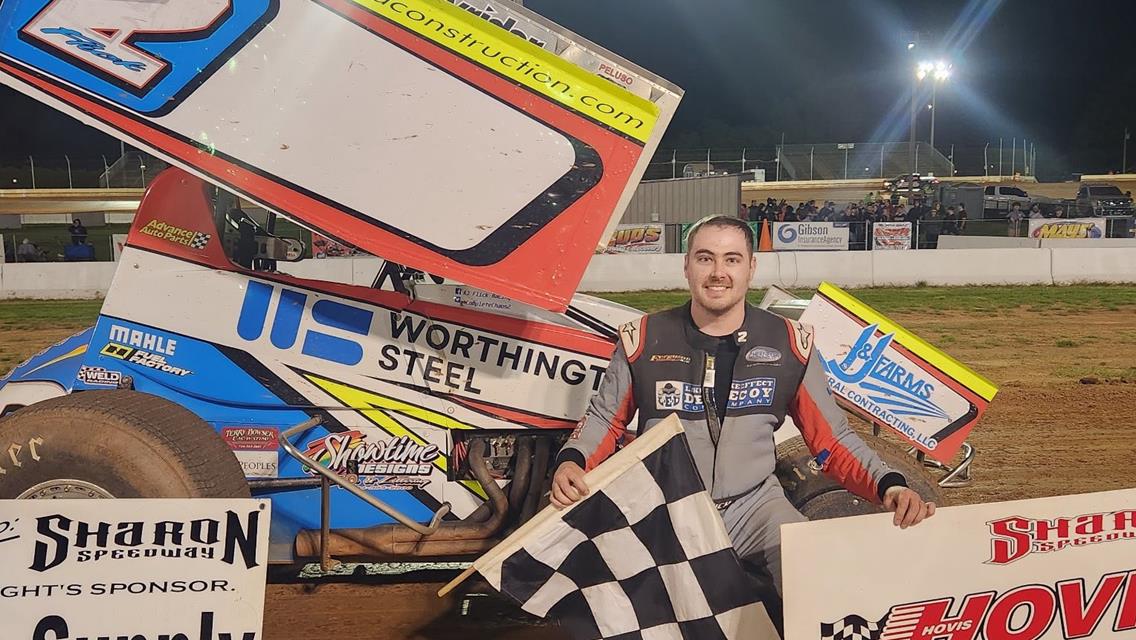 A.J. FLICK ENDS SHARON WINLESS DROUGHT BY TOPPING 37 410 SPRINTS FOR $4000 VICTORY IN 2025 OPENER; CHRIS SCHNEIDER &amp; GARRETT CALVERT ALSO VICTORIOUS