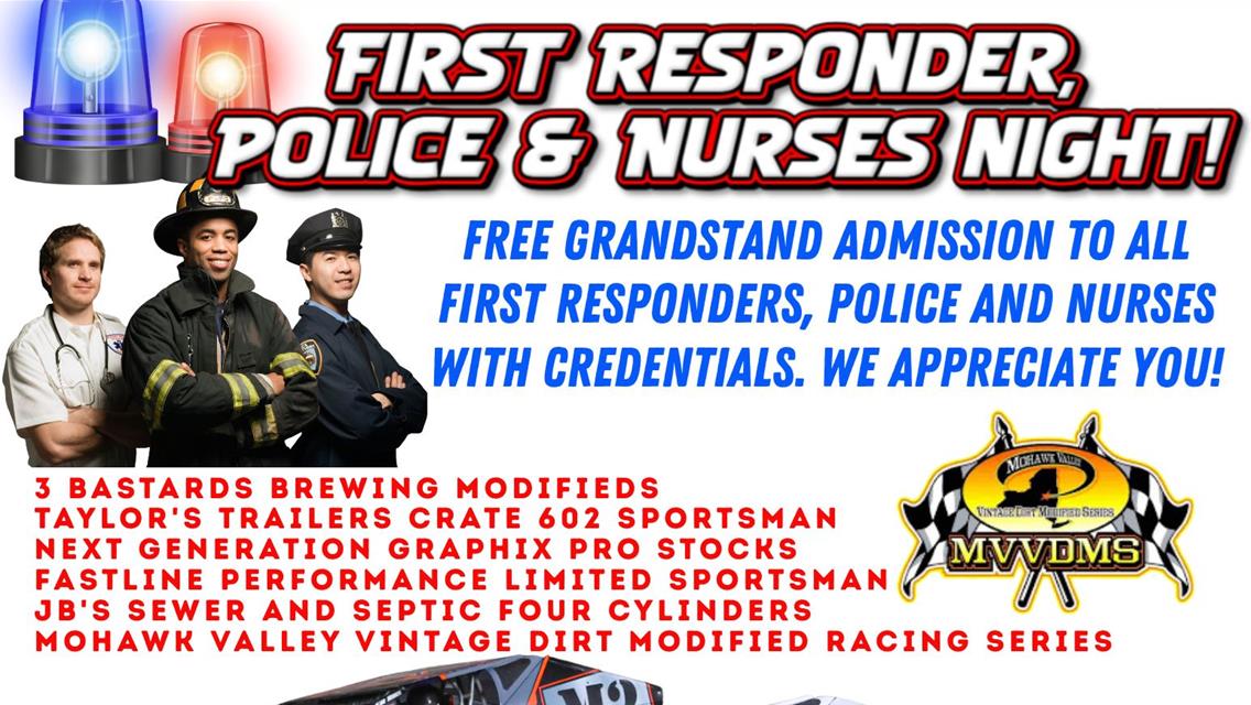 BIG FROG 104 proudly presents First Responders, Police &amp; Nurses Night at the Track!