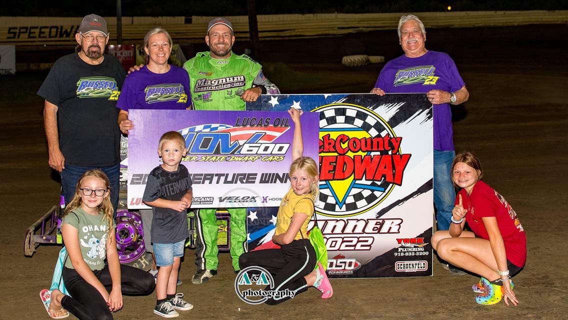 Robbie Russell Runs to NOW600 Sooner State Dwarf Car Victory at Creek County