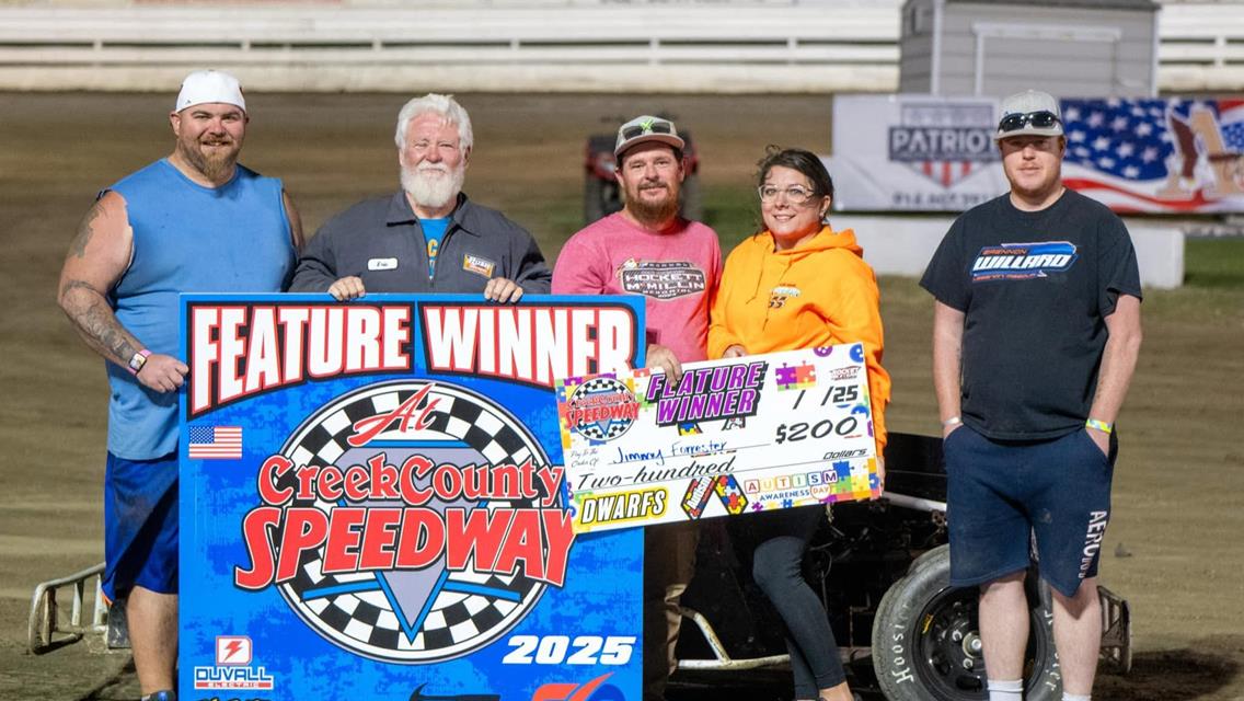 Jimmy Forrester Claims NOW600 Sooner State Dwarf Car Victory at Creek County Speedway!