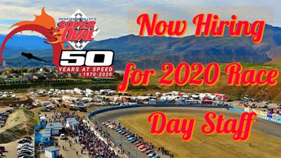 Now Hiring 2020 Race Day Staff