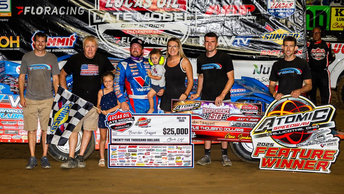 Atomic Speedway (Alma, OH) –  Lucas Oil Late Model Dirt Series – Independence 50 – July 4th, 2025. (Heath Lawson photo)