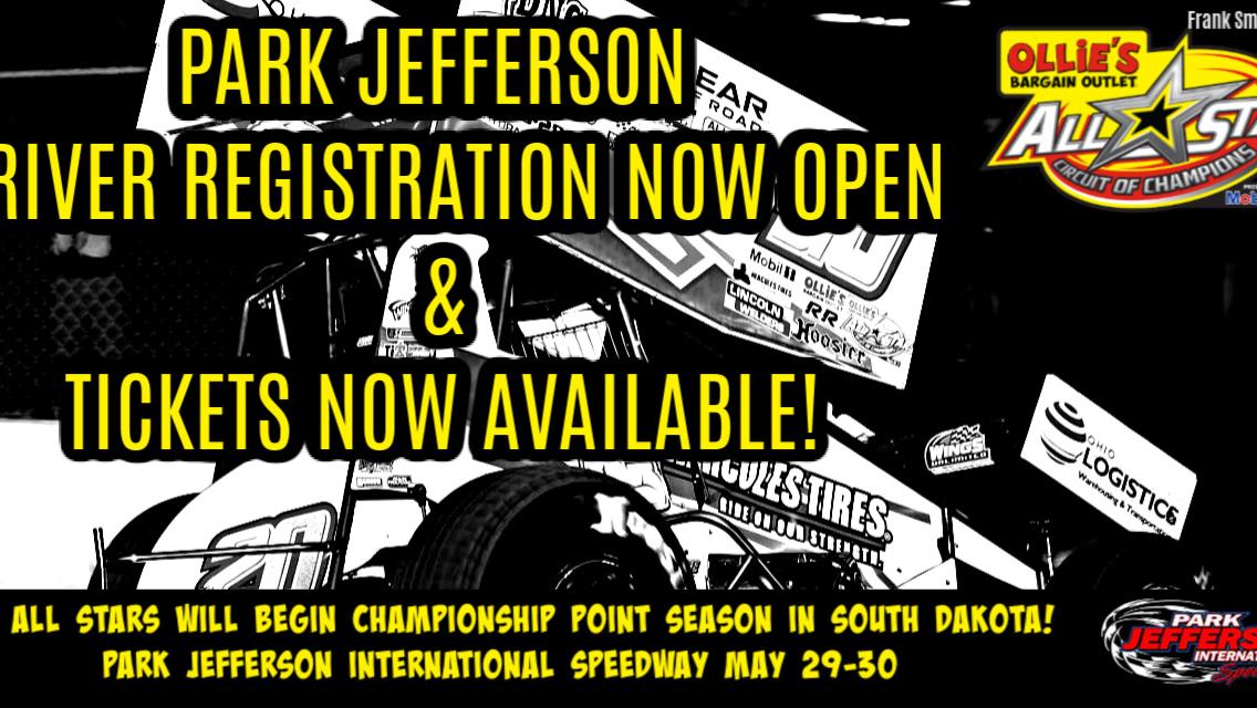 Driver registration open and tickets now available for All Star visit to Park Jefferson on May 29-30