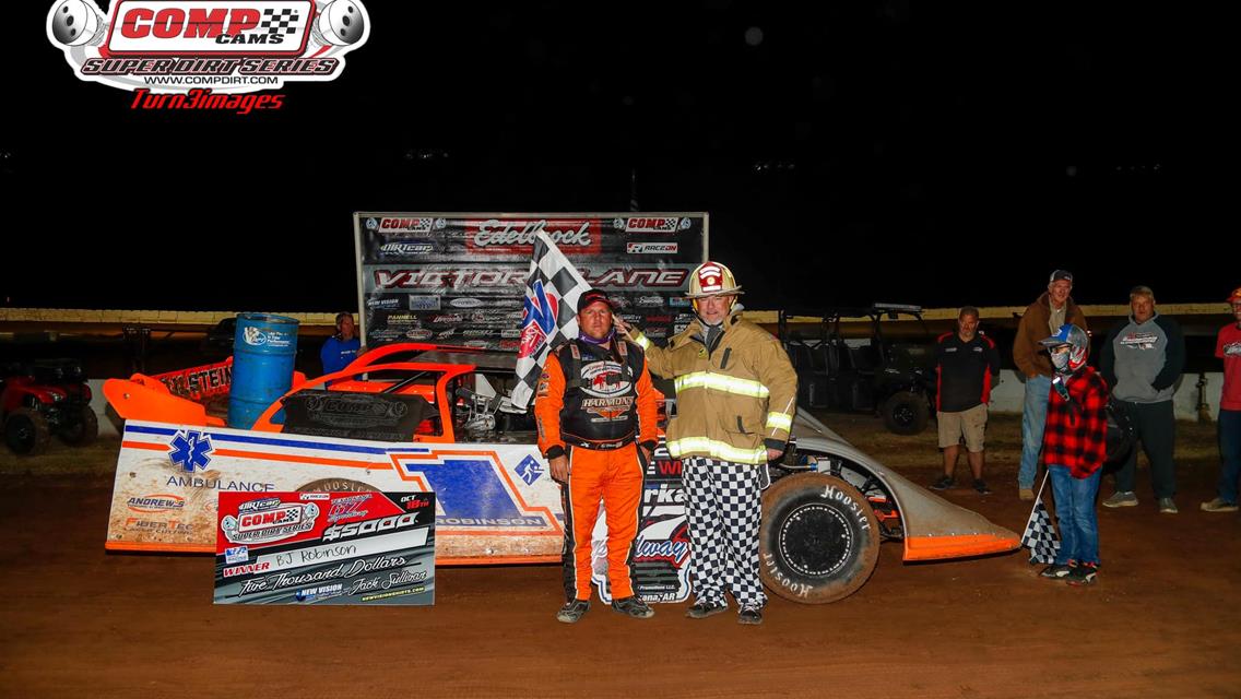 B.J. Robinson raced to his third CCSDS win of the 2024 season on Friday, October 18 at Texarkana 67 Speedway.