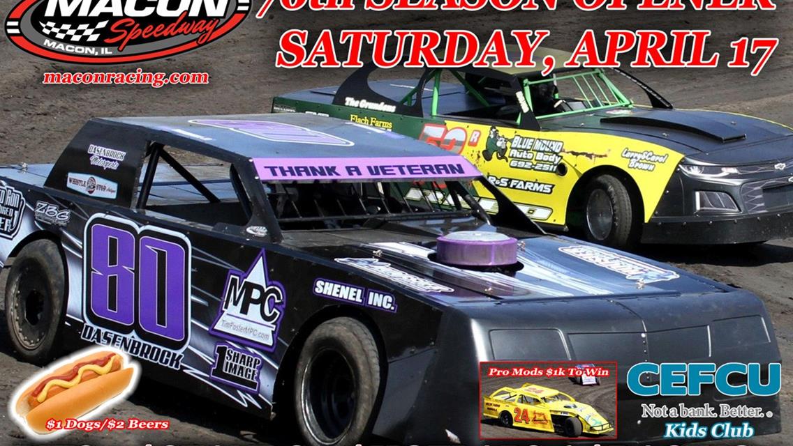 IT IS RACEDAY AT MACON SPEEDWAY.