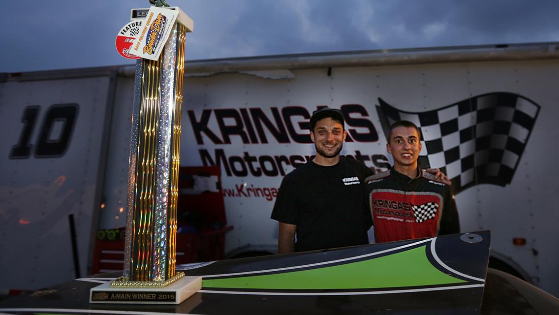 Johnny Kringas celebrates his 2nd victory of the 2015 Season