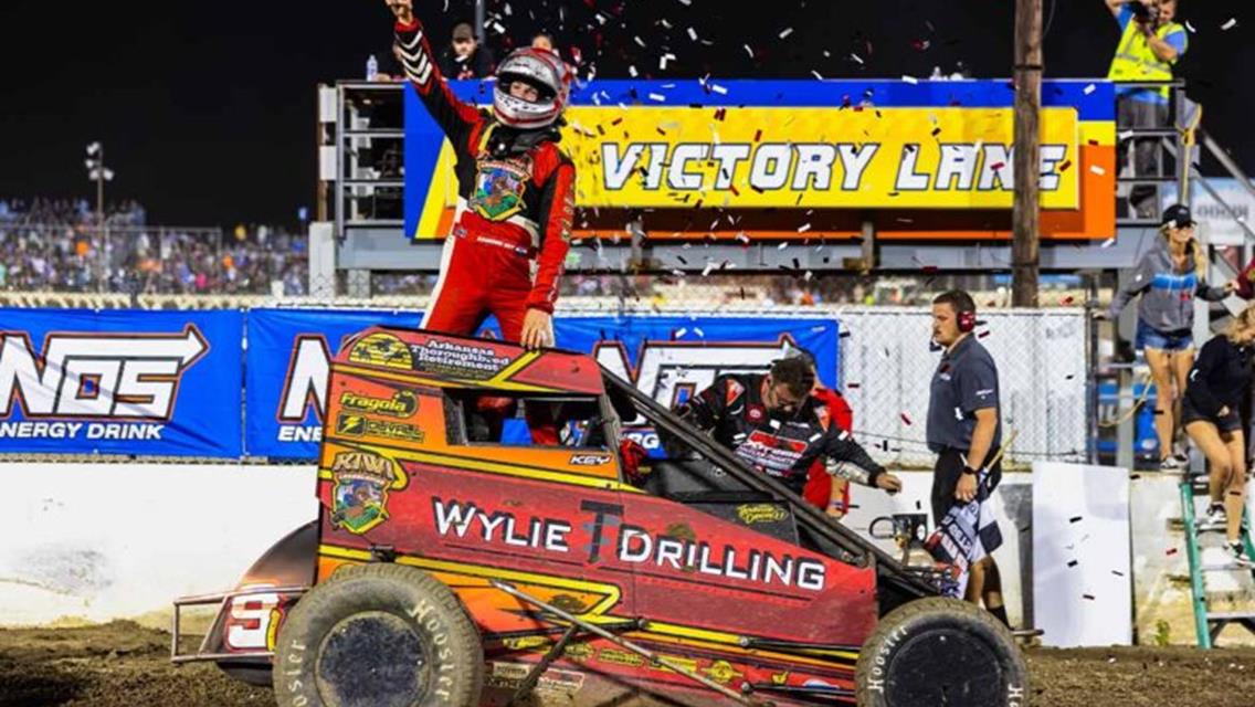 Kameron Key Claims Ironman 55 Win with POWRi National Midgets and Xtreme at I-55 Raceway