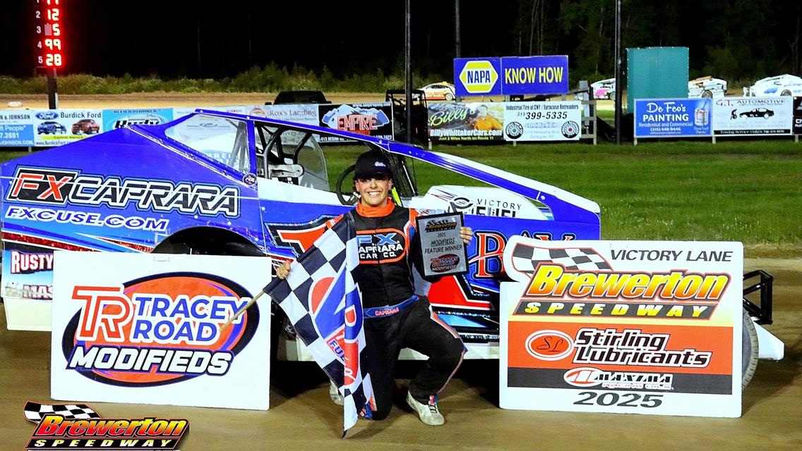 Matt Caprara Fourth Different Brewerton Speedway Modified Winner