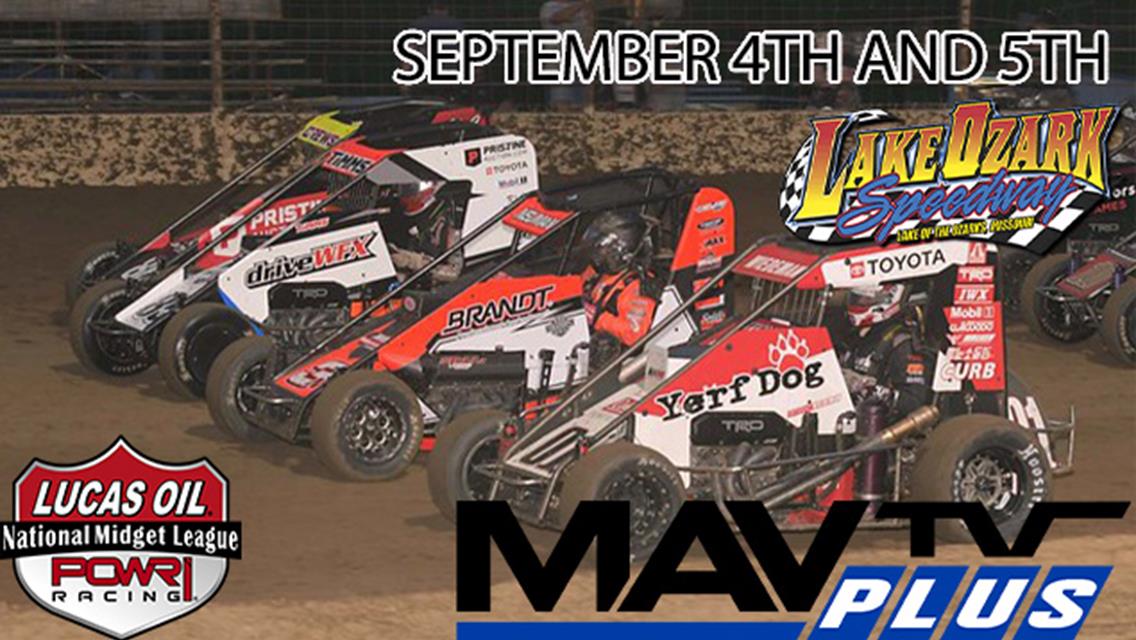 POWRi National Midgets Points Battle is Heating up for The Labor Day Spectacular at Lake Ozark Speedway