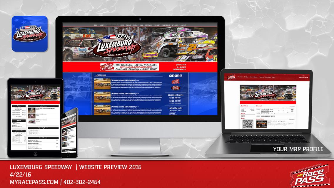 MyRacePass Produces Pro Platinum Website for Luxemburg Speedway