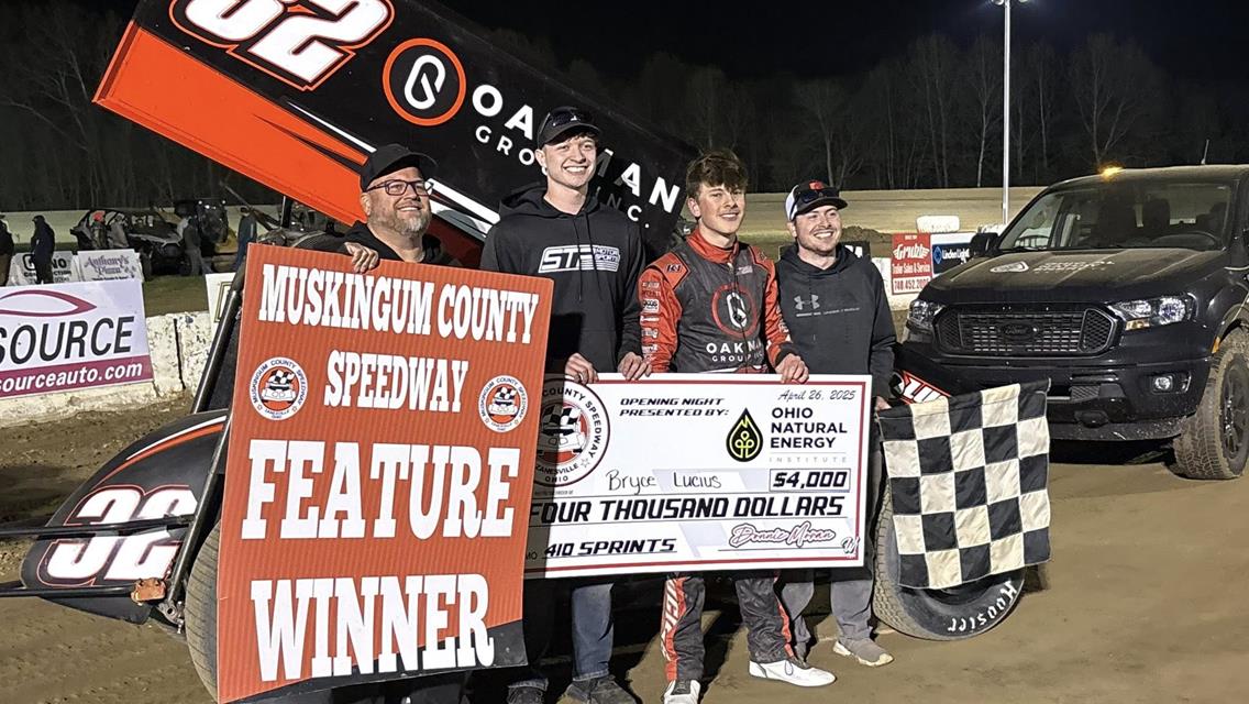 Bryce Lucius Lands Victory in POWRi Fast on Dirt at Muskingum County Speedway