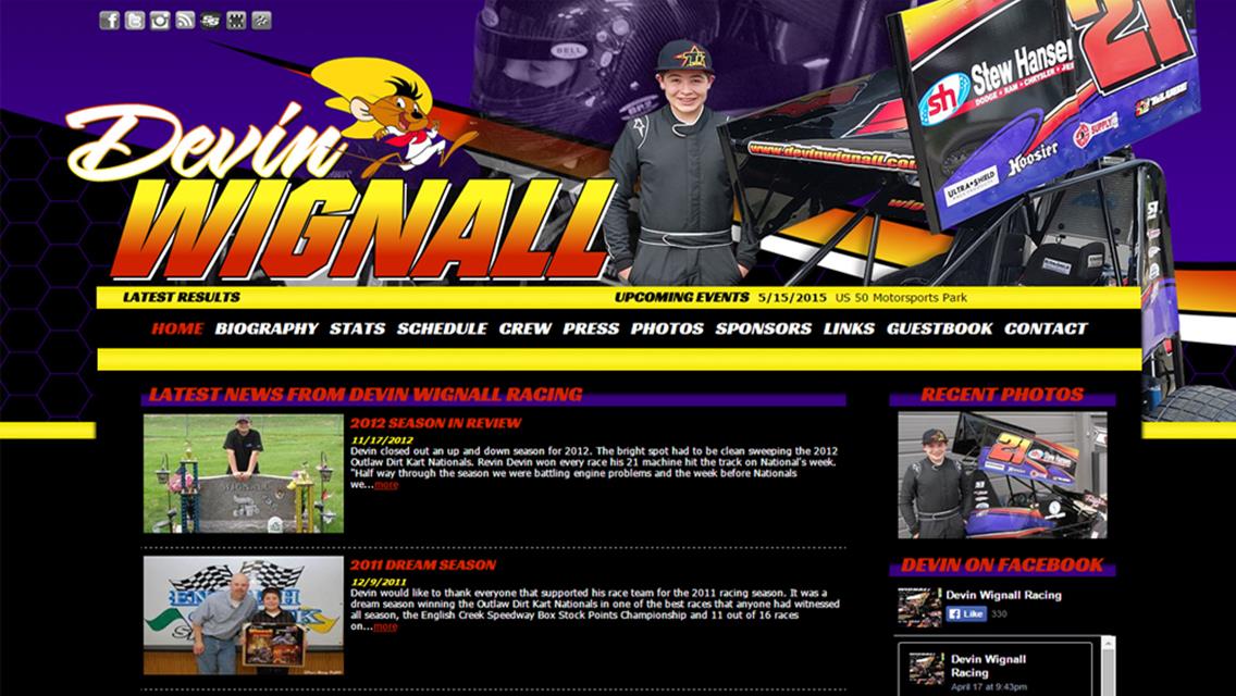 Driver Websites Creates New Website for Devin Wignall