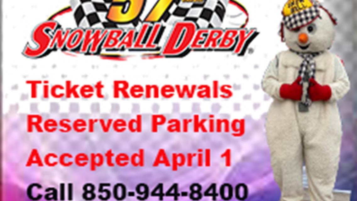 Snowball Reserved Ticket Renewals Begin April 1st.