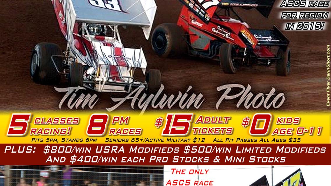 FIRST ASCS EVENT IN THE REGION at RED RIVER SPEEDWAY FRIDAY APRIL 3!