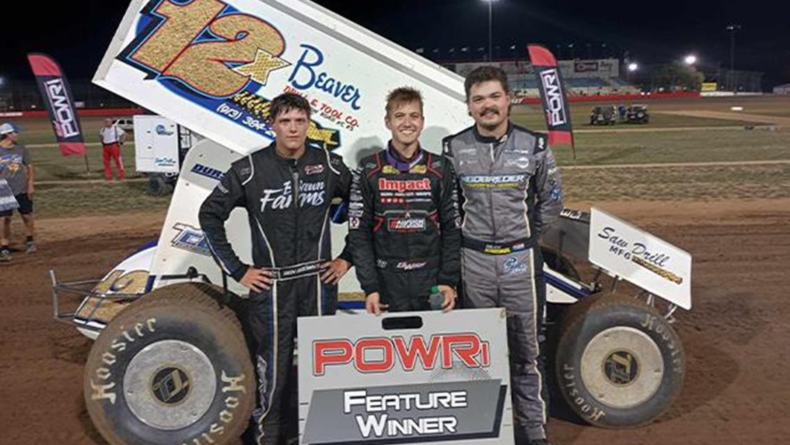 Garet Williamson Wins in Lucas Oil Speedway Debut with POWRi 410 BOSS