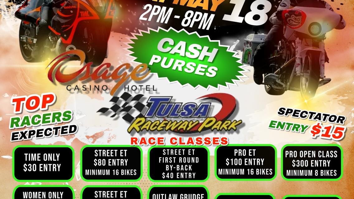 Black Wall Street Rally brings Motorcycle Racing to Tulsa Raceway Park THIS WEEKEND!!