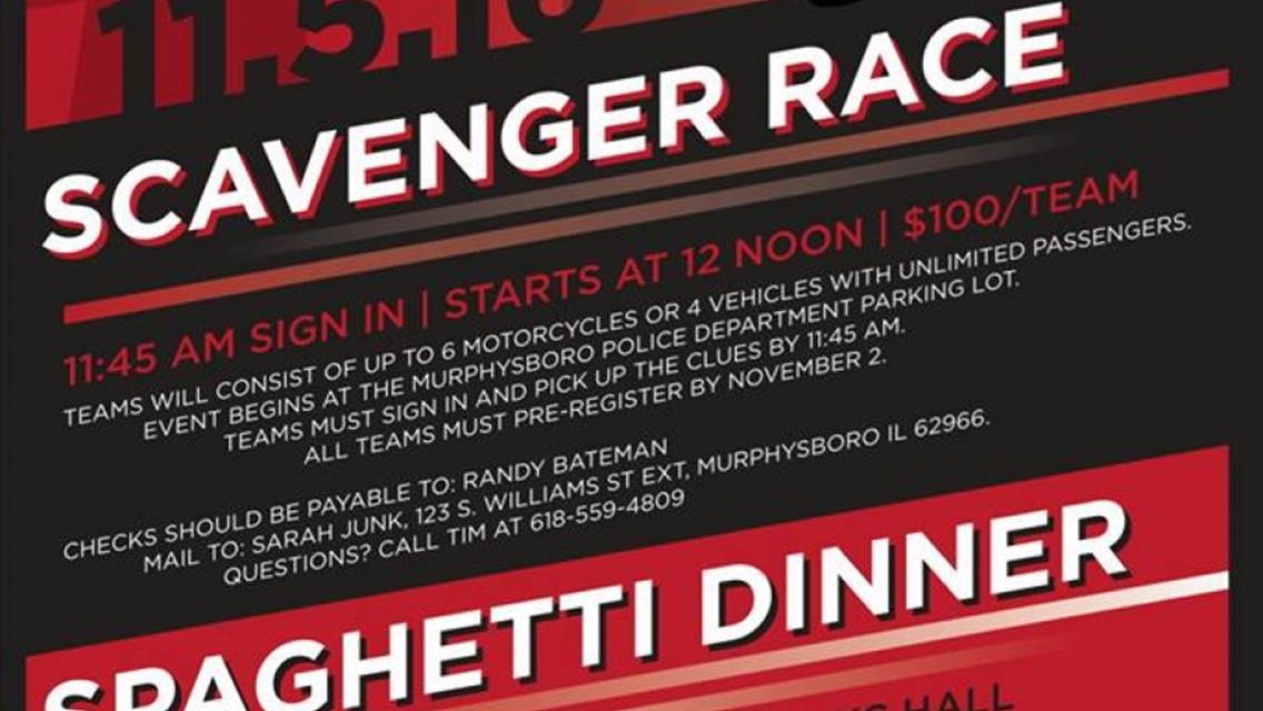 RANDY BATEMAN BENEFIT SCAVENGER RACE, AUCTION &amp; DINNER TO BE HELD NOV. 5 IN MURPHYSBORO, IL