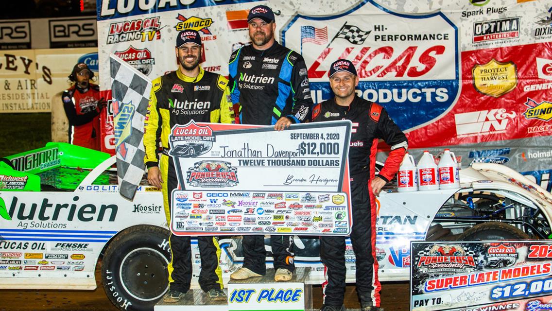 Davenport Back in Lucas Oil Victory Lane with Win at Ponderosa Speedway