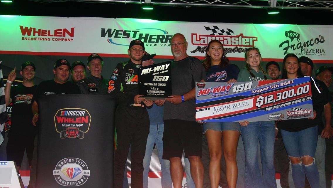 Austin Beers Wins NASCAR Whelen Modified Tour Nu-Way Auto Parts 150
