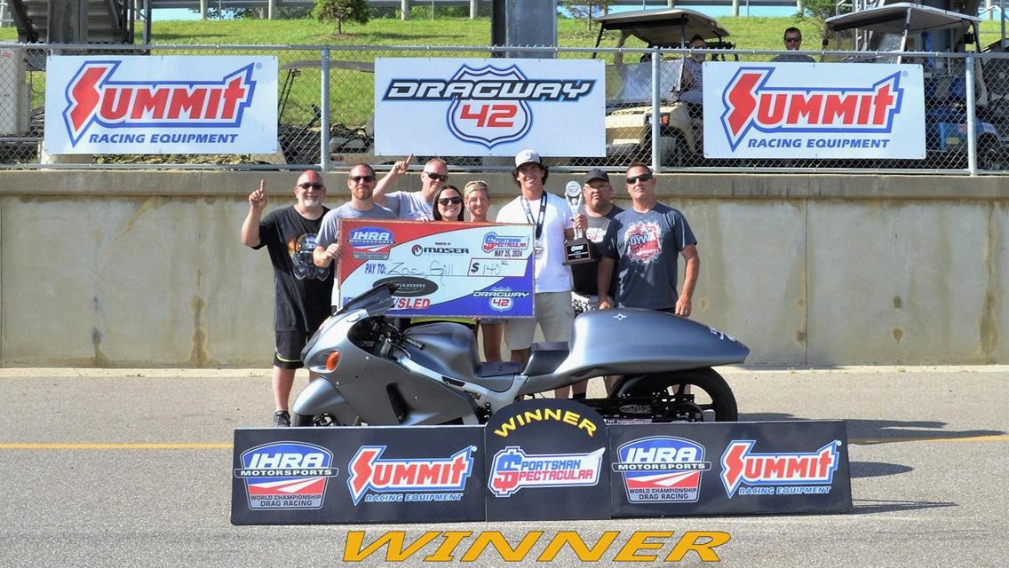 Soucek, Lowery, Williams, Gill and Baehr Earn IHRA Sportsman Spectacular presented by Moser Wins at Dragway 42