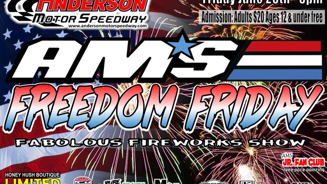 NEXT EVENT: Freedom Friday July 4th celebration Friday June 28 8pm