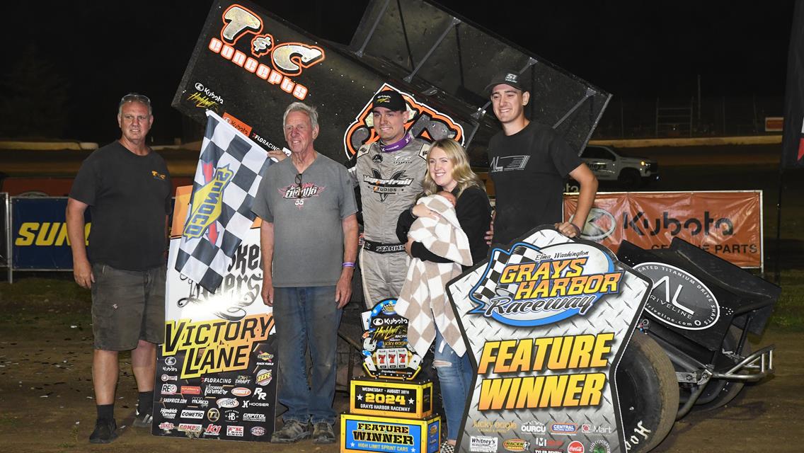 HOMETOWN HERO: Trey Starks Wows Washington Crowd with First High Limit Racing Win at Grays Harbor