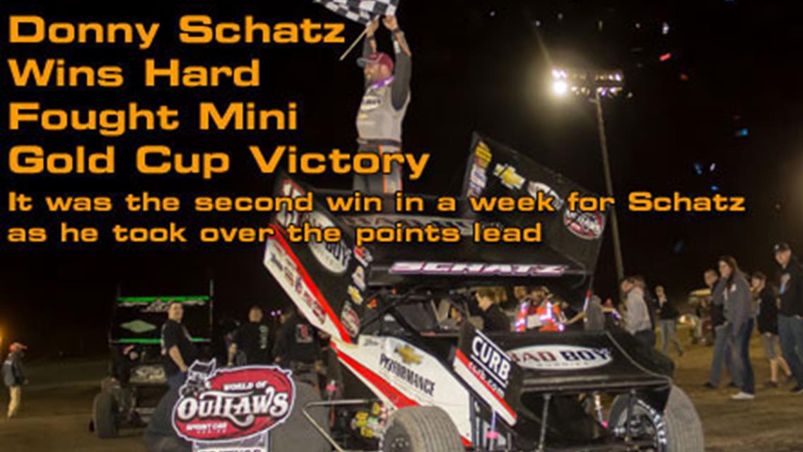 Donny Schatz Wins Hard Fought Mini Gold Cup Victory