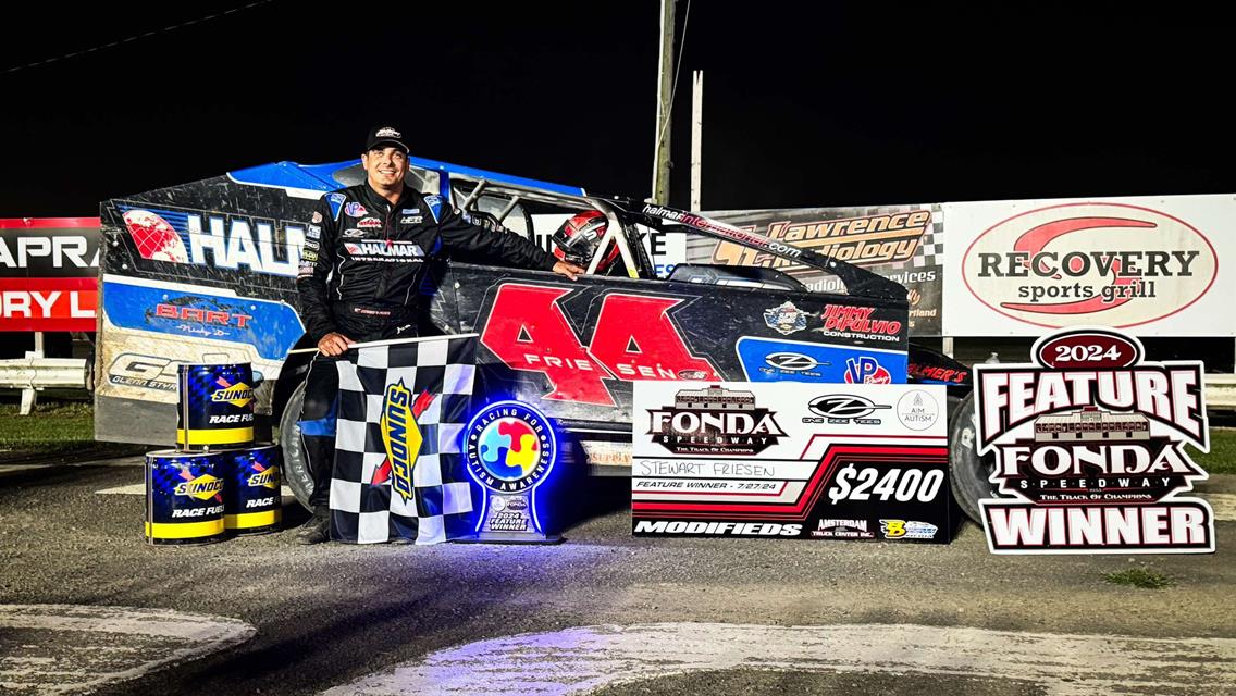 FRIESEN WINS THIRD IN A ROW AT FONDA ON AUTISM AWARENESS NIGHT