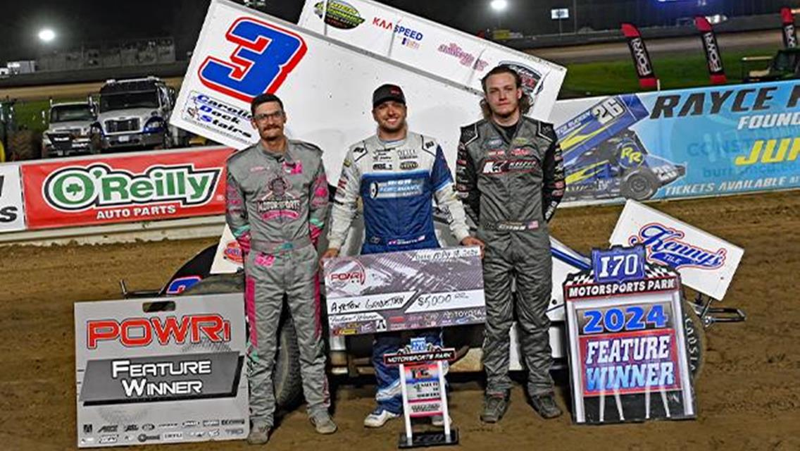 Ayrton Gennetten Gains Victory with POWRi 410 Outlaw Sprints at I-70 Speedway