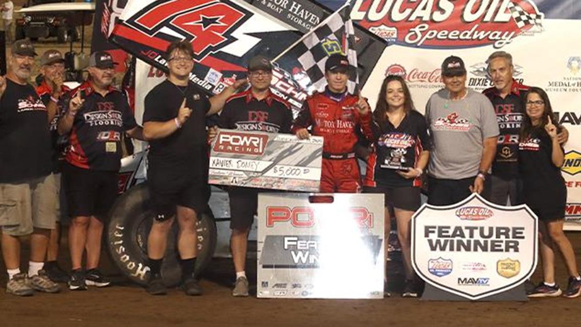 Xavier Doney Excels with POWRi 410 Outlaw Sprint Victory at Lucas Oil Speedway