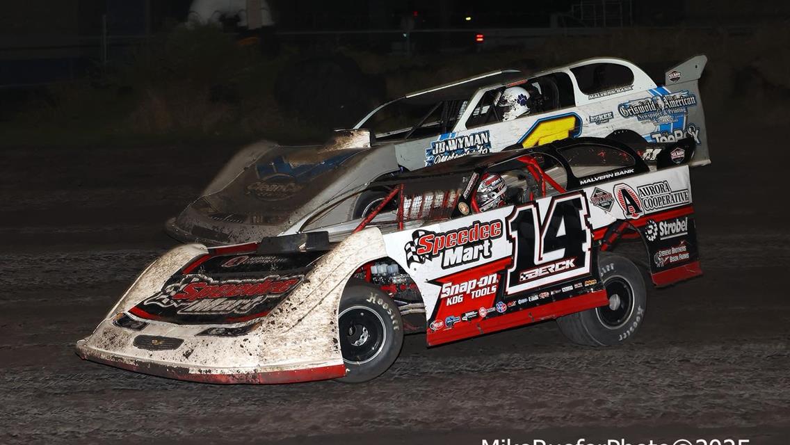 Adams County Speedway (Corning, IA) – Malvern Bank East Series – Pumpkin Dash – October 4th, 2025. (Mike Ruefer photo)