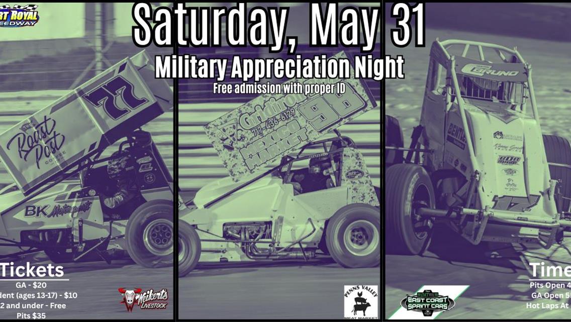 Port Royal Speedway Set to Honor Military and Thrill Fans with Action-Packed Night of Racing This Saturday