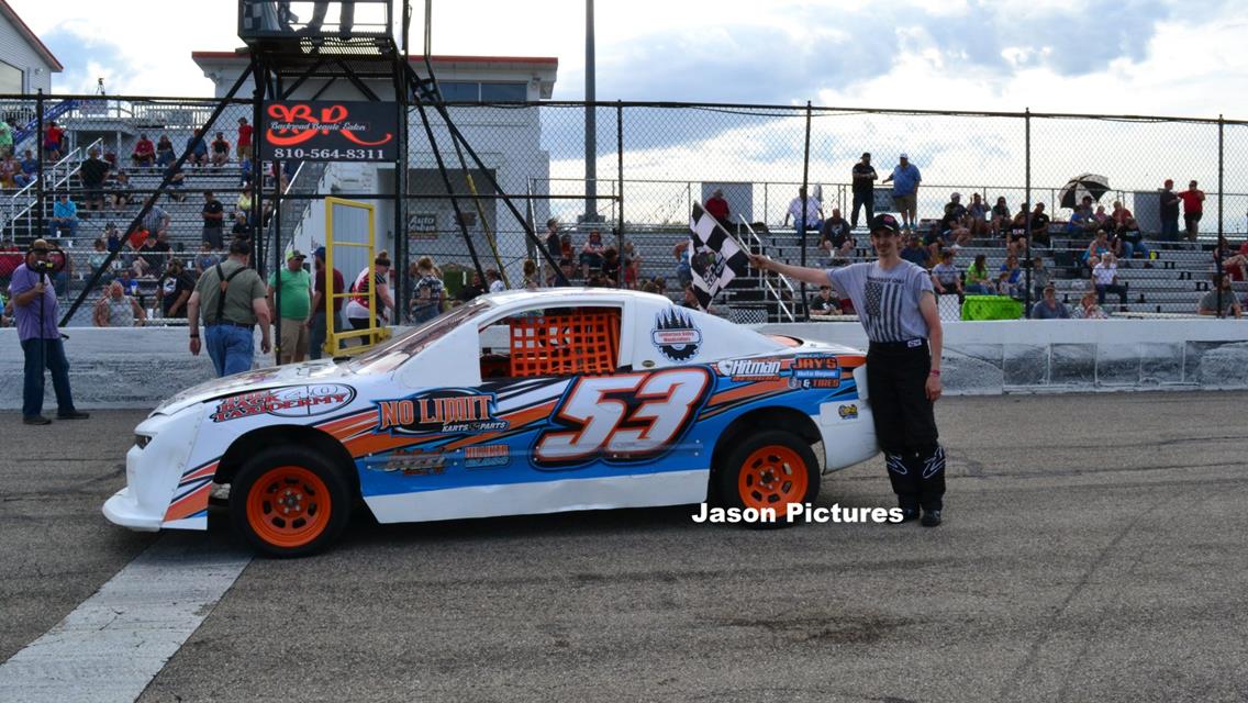 Rowe Masters First Friday Night Thunder/Saumier doubles up during Cabin Fever 100 take 3