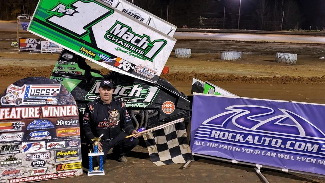 Mark Smith storms to USCS Bayou State Sprint Car Nats.win at Chatham Speedway