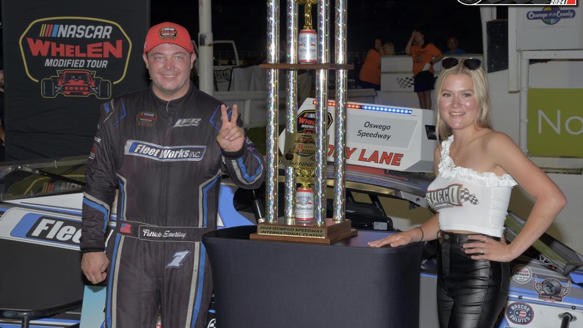 Patrick Emerling Wins First Whelen Modified Tour Event at Oswego for Back-to-Back Victories on Tour