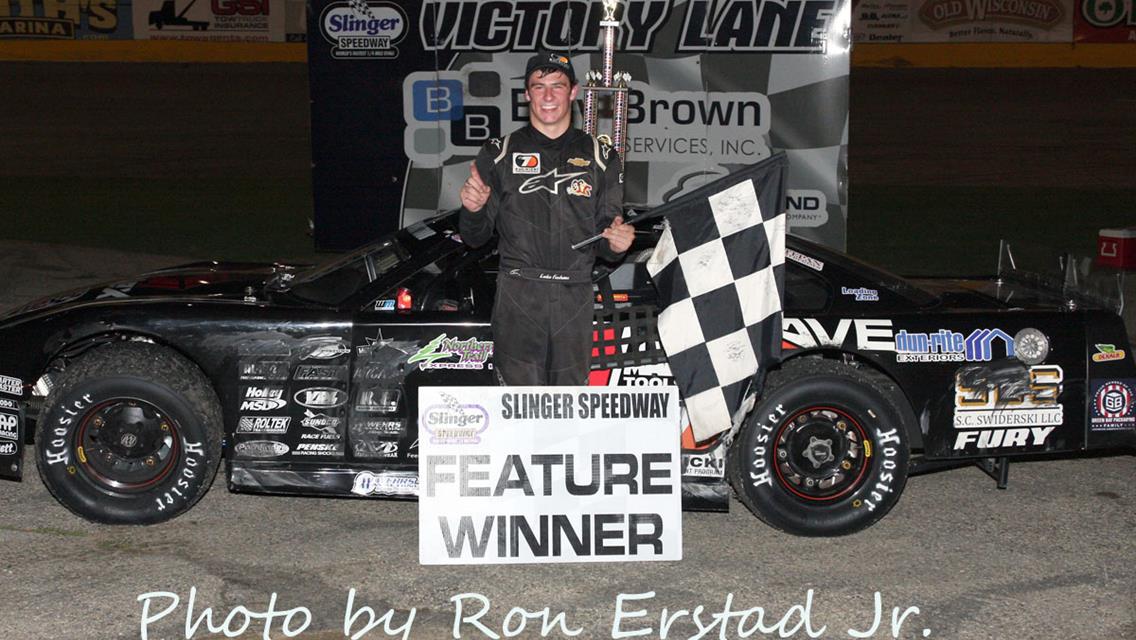 Fenhaus gets second Slinger Win while Apel Claims the Track Championship in Labor Day Weekend 100