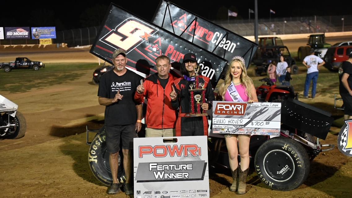 Emilio Hoover Excites in POWRi 305 Sprint Series Win at Lake Ozark Speedway