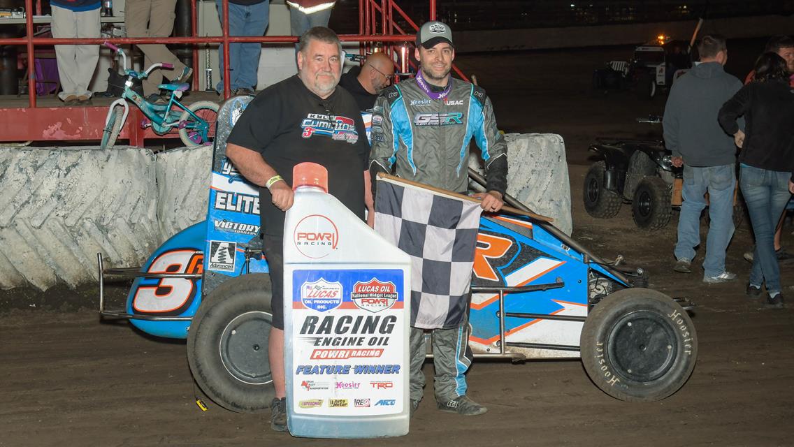 Kyle Cummins Wins at Macon Speedway with POWRi National Midget League