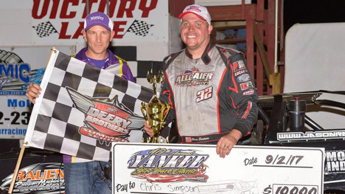 Chris Simpson becomes 100th different Deery winner at Yankee Dirt Track Classic