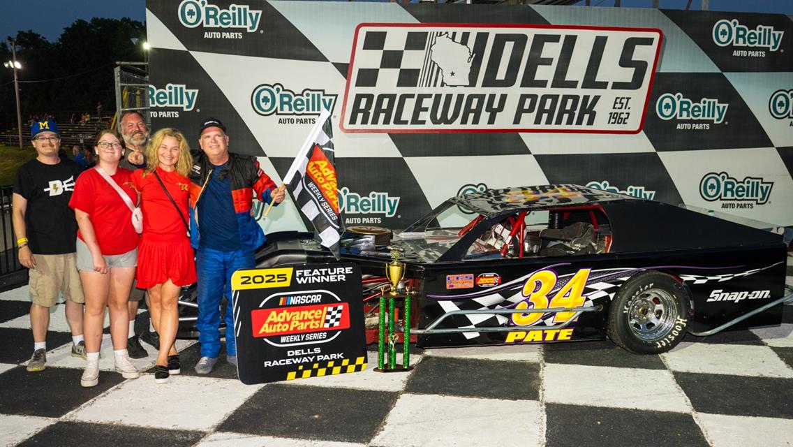 PATE PADS POINT LEAD IN NASCAR MODS WITH THIRD WIN