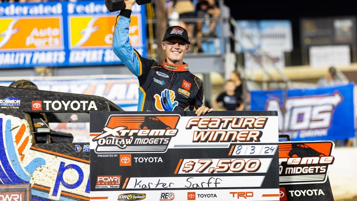 Karter Sarff Wins Second-Straight Xtreme Outlaw Series Race at I-55 Raceway