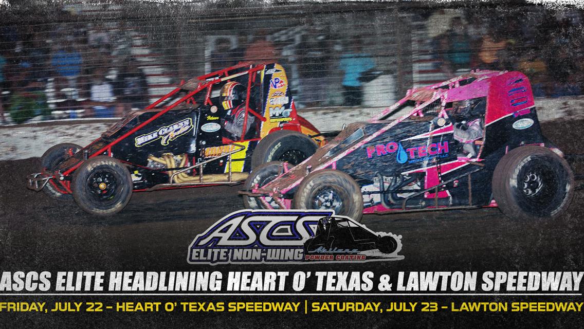 ASCS Elite Non-Wing Headlining Heart O’ Texas and Lawton Speedway