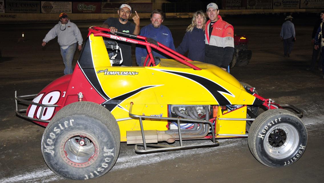 Take Two For Templeman In Sprint Cars; Estrada Extends Pro Dwarf Point Leadf
