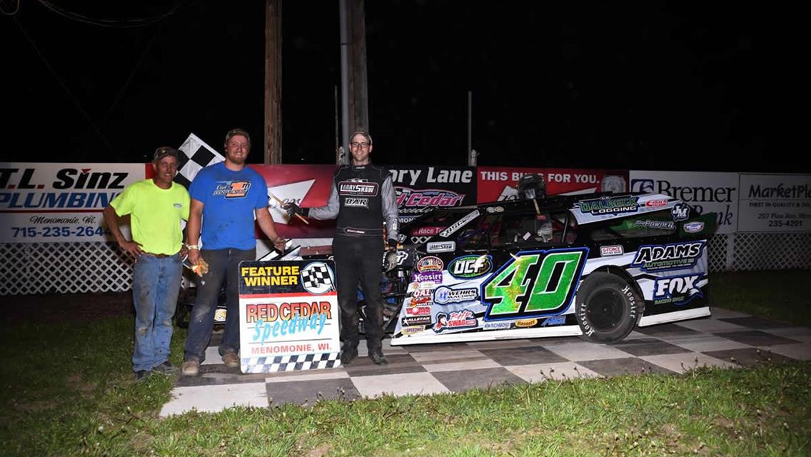 Adams Wins in Modified at Red Cedar; Parks Midwest Mod in VL at Rice Lake