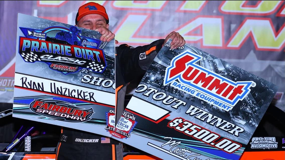 Fairbury Speedway (Fairbury, IL) – World of Outlaws Real American Beer Late Model Series – Prairie Dirt Classic – July 25th-26th, 2025. (Josh James Artwork)
