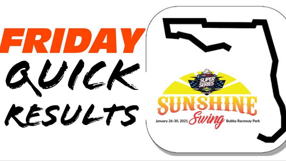SUNSHINE SWING™ RESULTS SUMMARY  BUBBA RACEWAY PARK JAN. 29, 2021