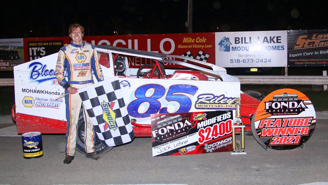 FIRST CAREER WIN AT FONDA FOR LEHNER IN THE ICONIC NELSON MOTORSPORTS #85
