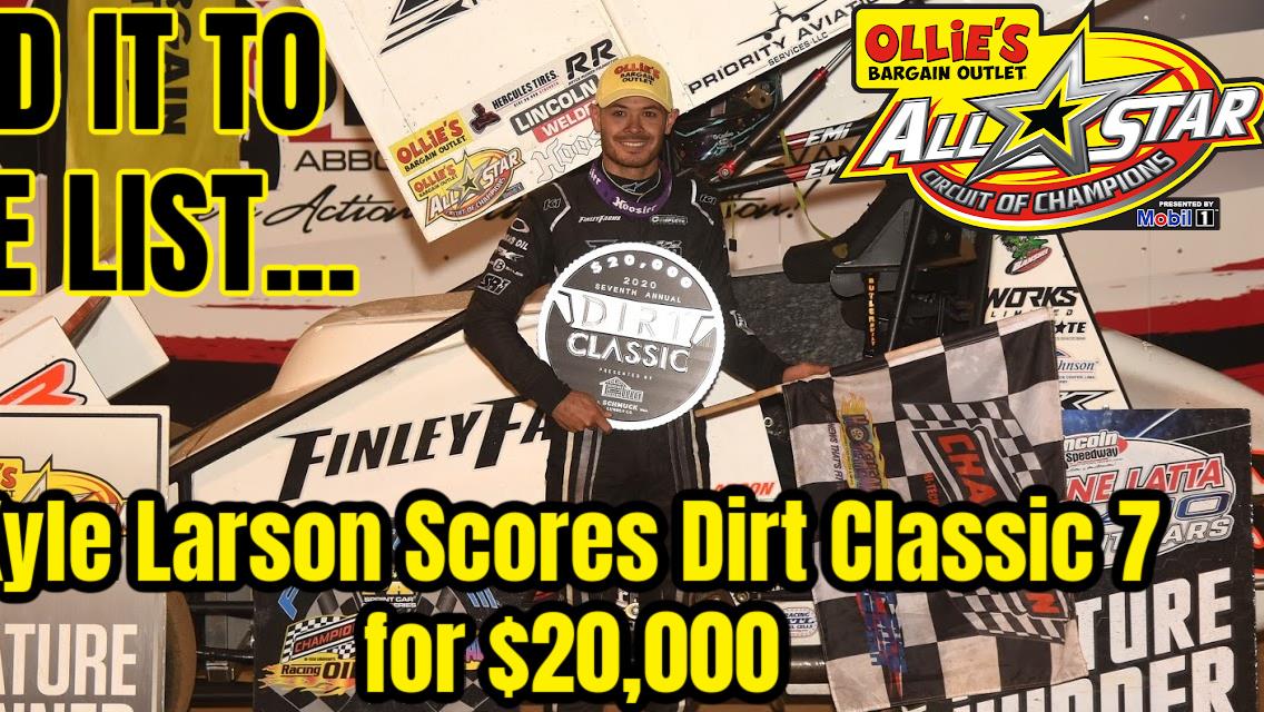 Kyle Larson scores 14th All Star win of 2020 in Lincoln’s Dirt Classic 7