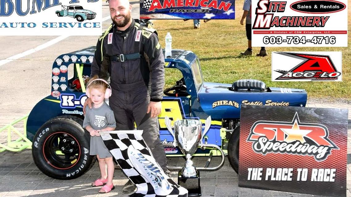 Justin Harris returns to winning ways at Star Speedway while the “Top Gun” Tom Harwood finishes his Crusade for the Bumpy’s Auto Service Crown!