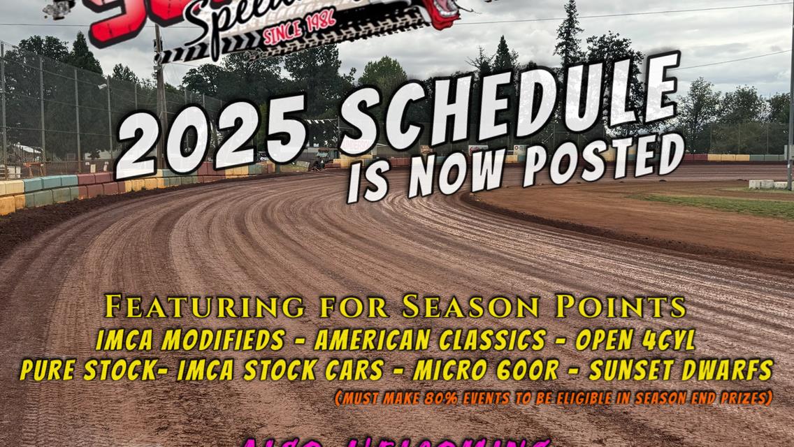 2025 SCHEDULE NOW POSTED